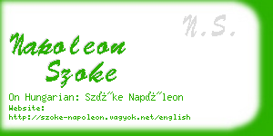 napoleon szoke business card